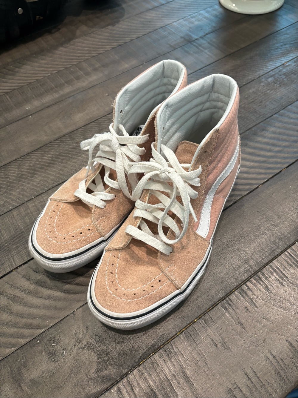 Women's High-Top Sneakers in Blush Pink